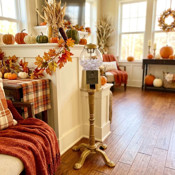 Gold Gumball Machine & Candy Dispenser – Classic Vintage Style