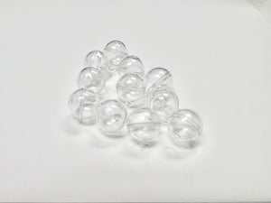 Clear 15mm Empty Capsules for Gumball Machines – Mini Toy Vending Capsules, 50-Pack