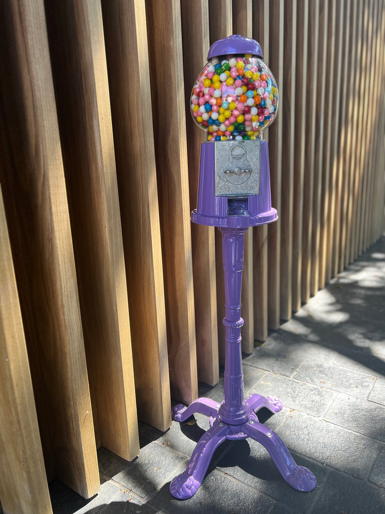 purple gumball vending machines
