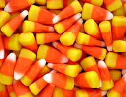 Close-up of a pile of candy corn