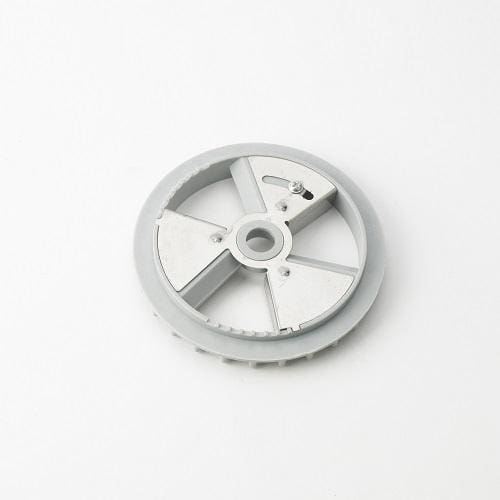 Metal gear wheel on a white background