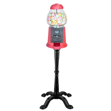 Gumball Dreams Classic Machine / Candy Dispenser - Bubble Gum Pink 15 Inch With Black Stand