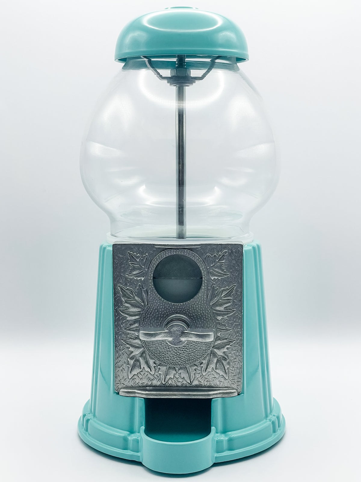 Sea foam green gumball machine with glass globe
