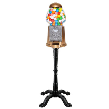 Gumball Dreams Classic Machine / Candy Dispenser - Gold 15 Inch With Black Stand