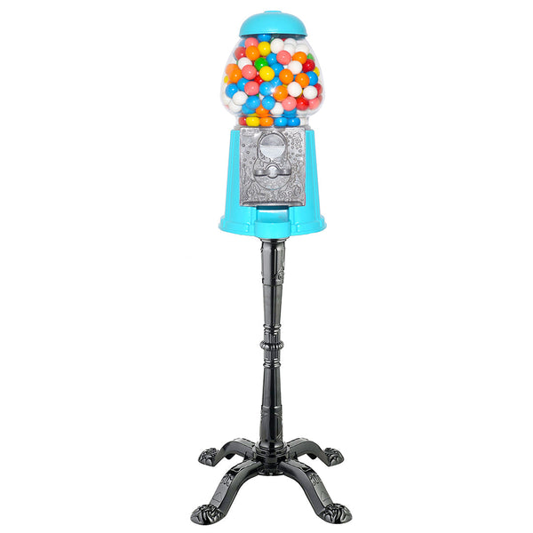Gumball Dreams Classic Machine / Candy Dispenser - Turquoise 15 Inch With Stand